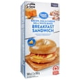 thumbnail image 1 of Great Value Breakfast Sandwich, Bacon, Egg & Cheese on a White Bagel, 300 g, 1 of 4