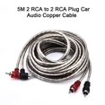 thumbnail image 1 of 5M 2 RCA to 2 RCA Plug Twisted-Pair Car Stereo Audio Copper Cable Accessory, 1 of 7