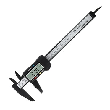 TFixol 0-6 Inch/ 150mm Electronic Digital Vernier Caliper Carbon Fiber Reinforced Plastic High Precision Slide Caliper LCD Display Measuring Tool (Inch/ Metric)