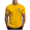 thumbnail image 2 of Styesk T-Shirts pour Homme Mode Décontractée Hommes T-shirt de Sport Imprimé Manches Courtes Col Rond Chemisiers Chemises, 2 of 5