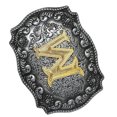 thumbnail image 3 of thinsony Western Cowboy Golden Initial Letter A-Z Metal Belt Buckle Men's Accessory W, 3 of 9