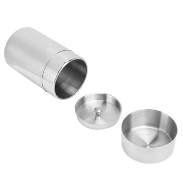 Tea Tin 304 Stainless Steel Tea Container, Double Sealed Storage Jar for Coffee Beans, Mirror Polished, Food Grade, Small Size for Home Storage Unavailable with Extra Lid