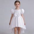 thumbnail image 3 of HXWCHs Robe Tricotée Élégante en Satin Dos Nu Robe de Concours pour Filles Performance sur Scène et Blanc 7-8 Ans, 3 of 5