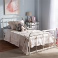 thumbnail image 2 of Baxton Studio Mandy Twin Metal Spindle Bed in White, 2 of 7