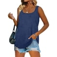 thumbnail image 2 of AherBiu Flowy Tank Tops for Women Loose Fitting Summer Shirts Square Neck Sleeveless Basic Camis Tops, 2 of 7