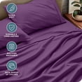 thumbnail image 4 of Bare Home Premium 1800 Collection 4-Piece Bed Sheet Set, Full, Plum, 4 of 10