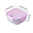 thumbnail image 3 of Kyusrd Glass Bento Box Can Be Microwave Oven Students Heated Lunch Box Office Fresh-keeping Box, 3 of 6