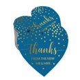 thumbnail image 1 of Inkdotpot Real Gold Foil Thanks From The New Wedding Tags Favor Hang Paper Tags 100 Pieces, 1 of 6