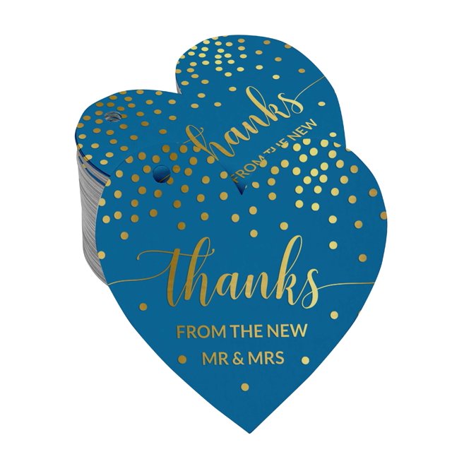 Inkdotpot Real Gold Foil Thanks From The New Wedding Tags Favor Hang Paper Tags 100 Pieces