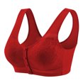 thumbnail image 2 of Bras for Women, Womans Solid Color Lace Front Buckle Elastic Style Large Size Bra Without Steel Rim, 2 of 3