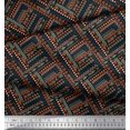 thumbnail image 2 of Soimoi Black Cotton Poplin Fabric Arrow & Triangle Geometric Printed Fabric 1 Yard 56 Inch Wide, 2 of 3