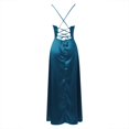 thumbnail image 5 of Puawkoer Robe Formelle pour Femme Robe de Soirée avec Fente Robes pour Femmes Été Invitée de Mariage Col en V Ajourée Col Montant Robes de Soirée pour Femmes Formelles Invitée d'Automne Robes de Mariage Design, 5 of 5