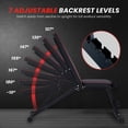 thumbnail image 3 of Adjustable Workout Bench - Foldable Weight Bench Press for Full Body Strength Training, Weights for Home Gym, Exercise Equipment, Bench Press, Workout Equipment - Black, 3 of 8