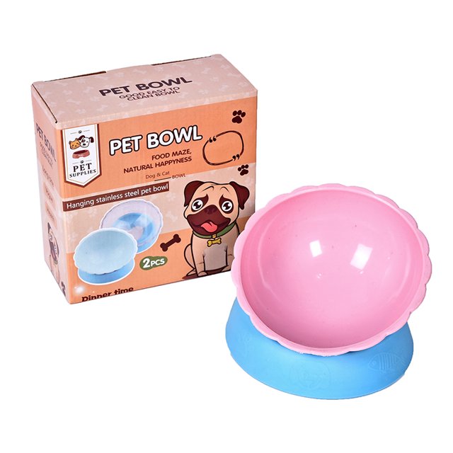 Pet Bowl Neck Protection Detachable Cat Water Bowl Dog Food Bowl with Base