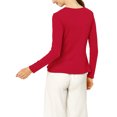 thumbnail image 3 of Allegra K Juniors Tie Open Front Long Sleeve Knit Metallic Ruffled Crop Cardigan, 3 of 6
