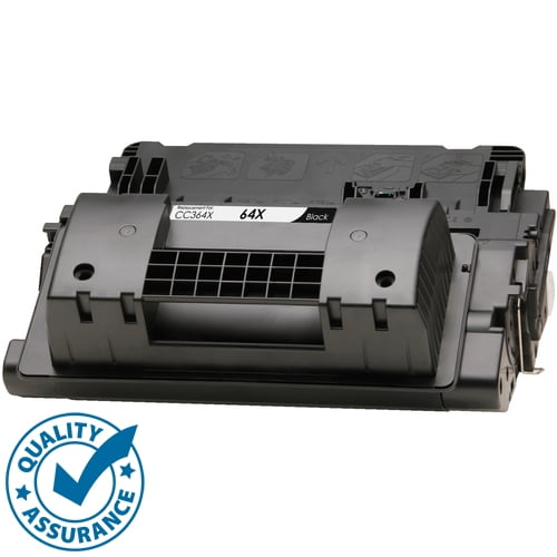 Printer Pro™ HP 64X (CC364X) black toner cartridge for HP LaserJet P4015 and P4515 series printers, including models P4015dn, P4015n, P4015tn, P4015x, P4515n, P4515tn, and P4515x. Offers a high page yield of 22,000 pages. Front-facing view with a quality assurance badge visible.
