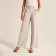 thumbnail image 2 of Kcodviy Women Wide Leg Pants for Women Work Casual for Women Work Business Long Pants Rompers for Women Casual High Waisted Dress Pants Flowy Trousers office, 2 of 5