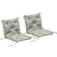 thumbnail image 1 of Outsunny Ensemble de 2 Coussins de Chaise de Jardin Coussin d'Assise Confortable avec Dossier, 1 of 10