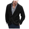 thumbnail image 1 of Dvkptbk Sweater Man Fashion Long Sleeve Wool Sweater Wool Sweater Button Pocket Knit Tops Clothes on Clearance, 1 of 5