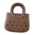 thumbnail image 1 of Rongfmy Sac de Plage pour Femmes Imperméable Mini Cabas Polyvalent Ouvert Vacances avec Trou Brun, 1 of 9