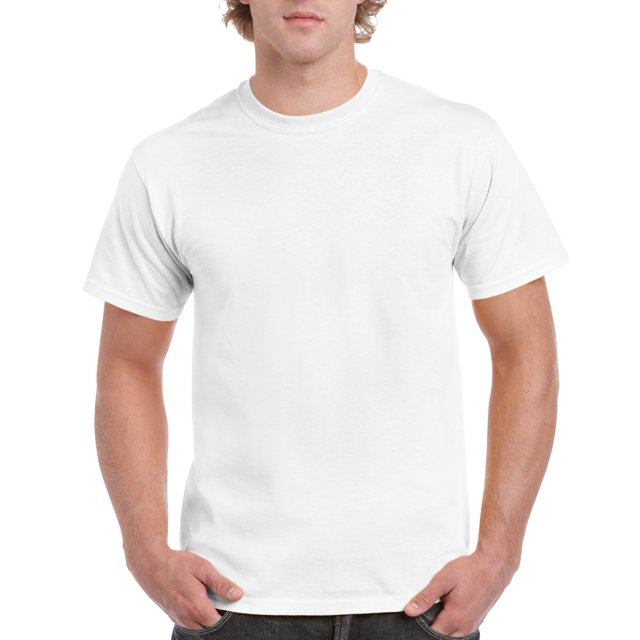 Gildan Mens Ultra Cotton T-Shirt, S, White