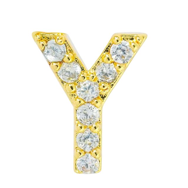 tredstone Simple Design Letter Rhinestone Earring Party Hiking Portable Stud Earrings Photo Shooting Ear Decor Jewellery Y