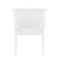 thumbnail image 4 of Compamia Panama Chaise de Salle à Manger de Patio en Résine Aspect Osier avec Accoudoirs, Blanc, 4 of 10