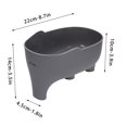 thumbnail image 4 of XZNGL Sink Strainer Elephant Shape Leftover Basket Fruit and Vegetable Washing Basket Hanging Rack Kitchen Accessories, 4 of 4