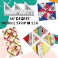 thumbnail image 3 of Grilles de Règle Créatives 45 Degrés Double Bande Guide de Coupe Antidérapant pour Couture, 3 of 5