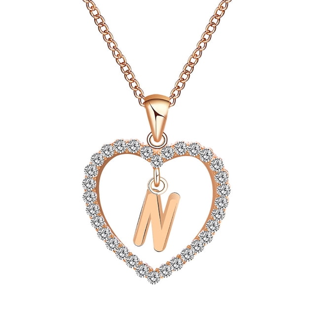 PVCS Collier Pendentif Chaîne avec Nom en Anglais pour Femmes, Cadeau de Mode, Bijoux
