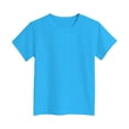 thumbnail image 1 of Chandails pour Filles, T-Shirt Uni à Manches Courtes pour Filles, Col Rond, Vêtements d'Été pour Filles, Ensembles pour Filles 5-6 Ans, Tenue pour Fille, 1 of 4