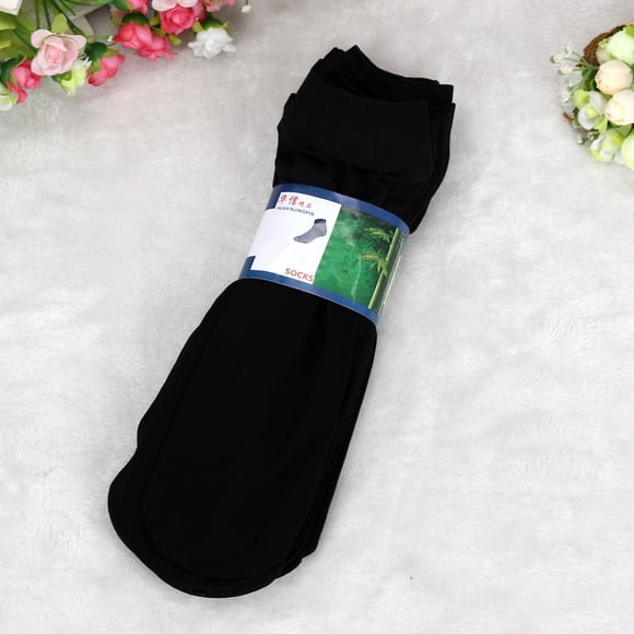 MIASHUI 10 Pairs Women's Low Cut Socks Bamboo Fiber No-Show Socks for and Loafers Black