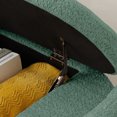 thumbnail image 3 of Kossmai Oval Lamb Fleece Fabric Storage Bench 47.24"L Green, 3 of 5