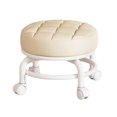 thumbnail image 4 of Lipstore 360 degree Rotating Low Roller Seat Stool Pulley Low Stool for Living Room Kitchen Beige, 4 of 8