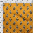 thumbnail image 2 of oneOone Polyester Lycra Fabric Leaves & Floral Block Print Sewing Fabric BTY 56 Inch Wide, 2 of 5
