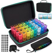 Monthly Pill Organizer Pill Box Organizer with Daily Compartments Day Pill Organizer Vitamins Holder Medicine Case with Hard Shell Travel Case+Weekly Travel Bag (Monthly Pill Organiz