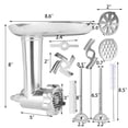 thumbnail image 2 of kurtrusly Metal Food Grinder Vertical Tray Tubes Restaurant Grinding Device Rustproof Kitchen Tools Replacement for KitchenAid Stand Mixer, 2 of 9