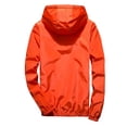 thumbnail image 5 of Pisexur Manteau de Pluie Imperméable pour Homme Léger à Capuche en Coquille Souple Imperméable Coupe-Vent Manteau Léger Fermeture Éclair Complète Randonnée Travail Voyage, 5 of 5
