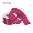 thumbnail image 2 of Unique Bargains 1 1/2 Inch 25 Yard Wide Satin Ribbon with Gold Edges Grosgrain Fabric Ribbon for Gift Wrapping, Rose Red, 2 of 7