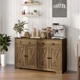 thumbnail image 2 of HOMCOM Sideboard Buffet Cabinet, Kitchen Cabinet with Drawers, Light Brown, 2 of 10