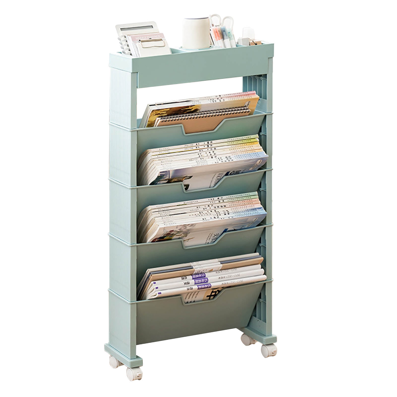 Classroom Bookshelf,Classroom Bookshelf Multilayer Foldable Book Storage Shelf Classroom Book Organizer Breakthrough Technology