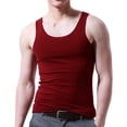 thumbnail image 1 of asjyhkr Débardeurs de Compression pour Hommes Été Gym Col Rond Sans Manches Maillots de Corps Ajustés T-Shirts Unis, 1 of 3