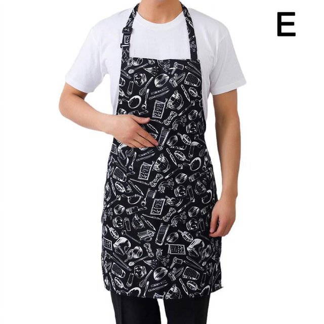 Adult Apron Striped Chef Waiter Apron Kitchen Cook With Pockets 2 Apron N7X2
