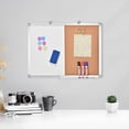 thumbnail image 2 of Whiteboard & Bulletin Corkboard Combination, Combo Board 18 x 24 Inches Magnetic Whiteboard, Aluminum Frame Wall Mounted Board for Office Home and School, 2 of 7