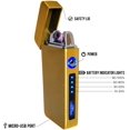 thumbnail image 2 of USB Plasma Lighter Flameless Electric Double ARC Dual Pulse Torch Rechargeable Lithium Power Battery (Blaze - Spanish Gold), 2 of 6