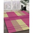 thumbnail image 3 of Ahgly Company Tapis d'Intérieur Lavable à la Machine, Carré, Transitionnel, Brun Sable Brun, Tapis de Zone, 4 Pieds Carré, 3 of 7