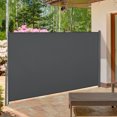 thumbnail image 2 of Outsunny 118" x 63" Retractable Side Awning Folding Privacy Screen Grey, 2 of 10