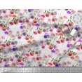 thumbnail image 3 of Soimoi Tissu Popeline de Coton Imprimé Feuilles & Roses au Mètre 42 Pouces de Large, 3 of 3