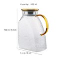 thumbnail image 3 of Glass Pitcher with Lid Cold Water Pitcher Fridge Door Glass Jug Transparent Glass Water Pitcher, 3 of 8