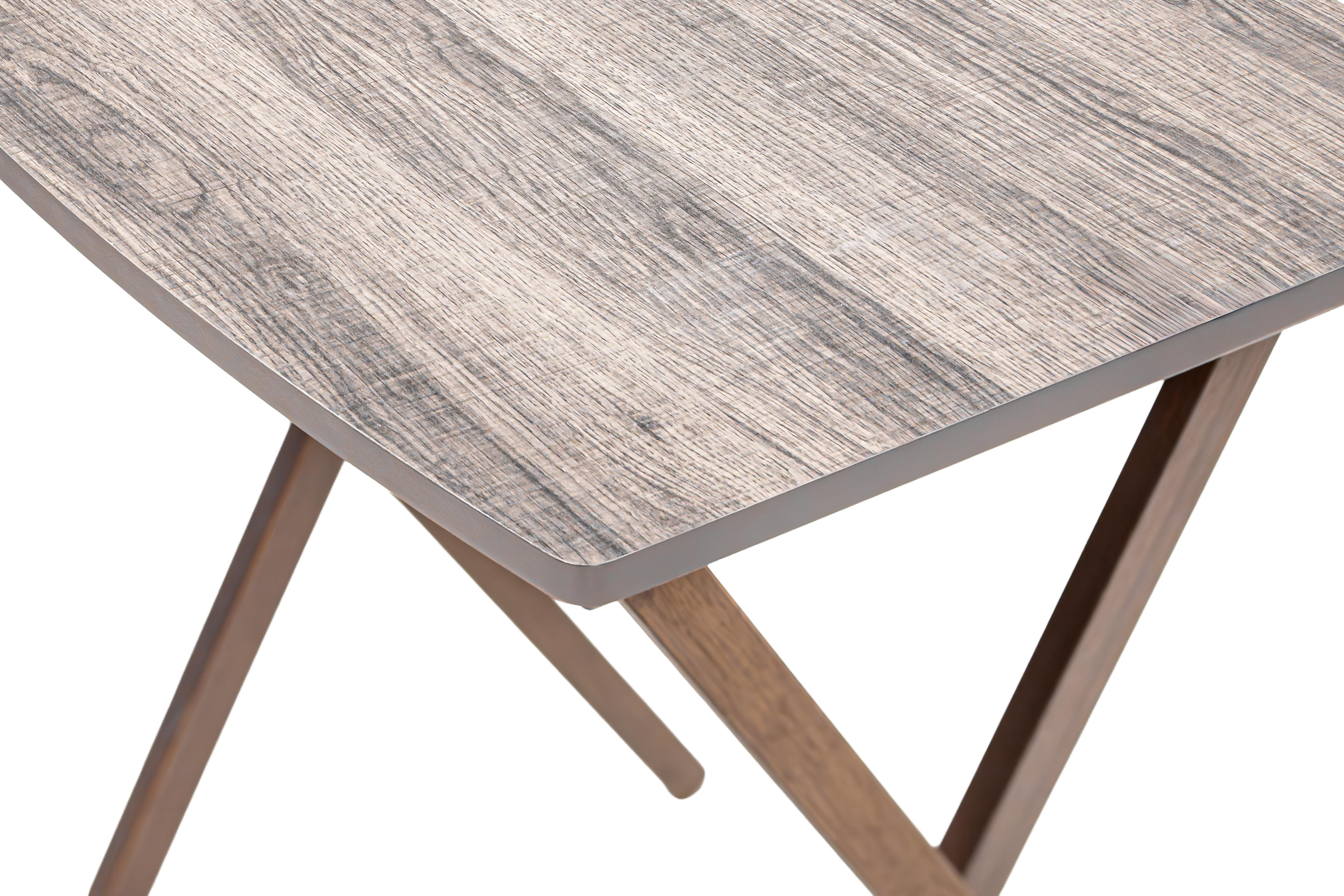Mainstays Table plateau très grand format Gris rustique